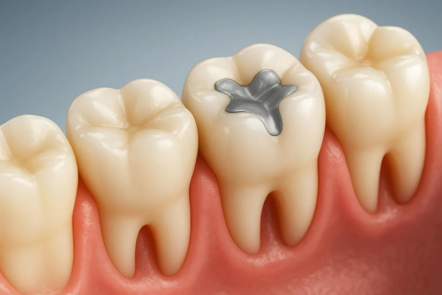 A dental filling.