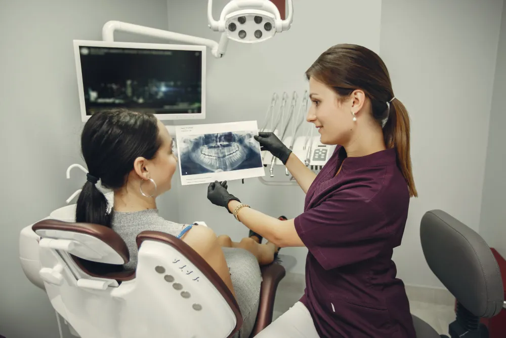 Dental X-ray used to plan root canal treatment.