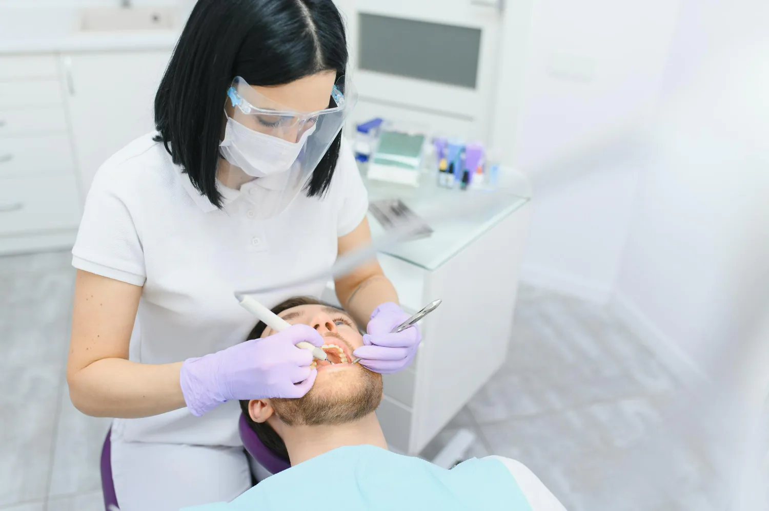 In-chair whitening and a custom take-home whitening kit are available at My Dentist Geelong.