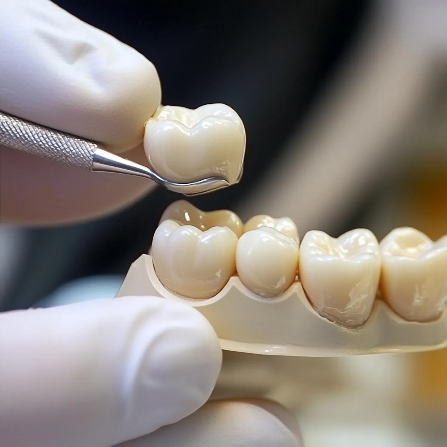 A temporary crown helps protect your teeth.