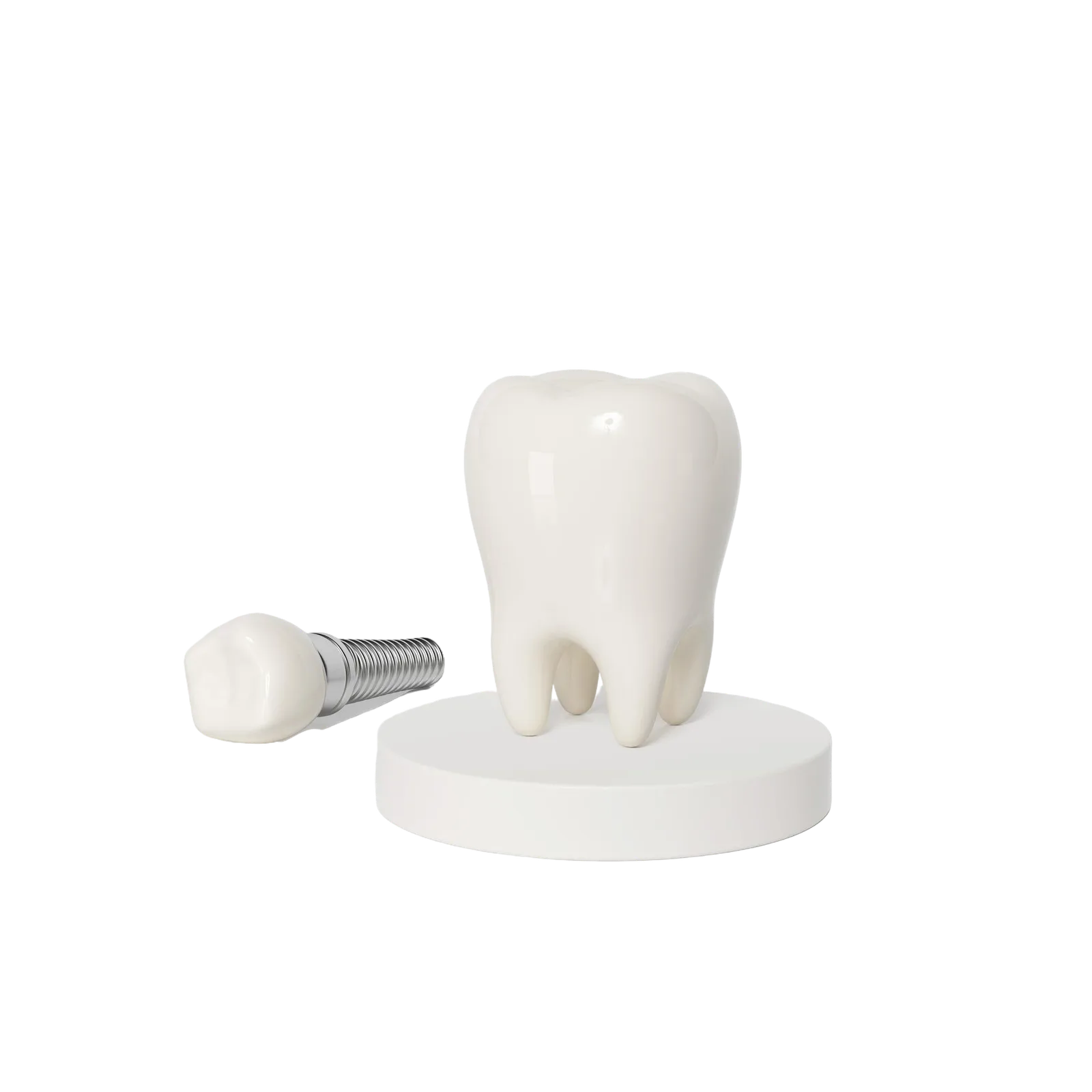 High-quality dental implants at My Dentist Geelong (Highton) feature a titanium screw and custom crown to blend seamlessly with healthy natural teeth.