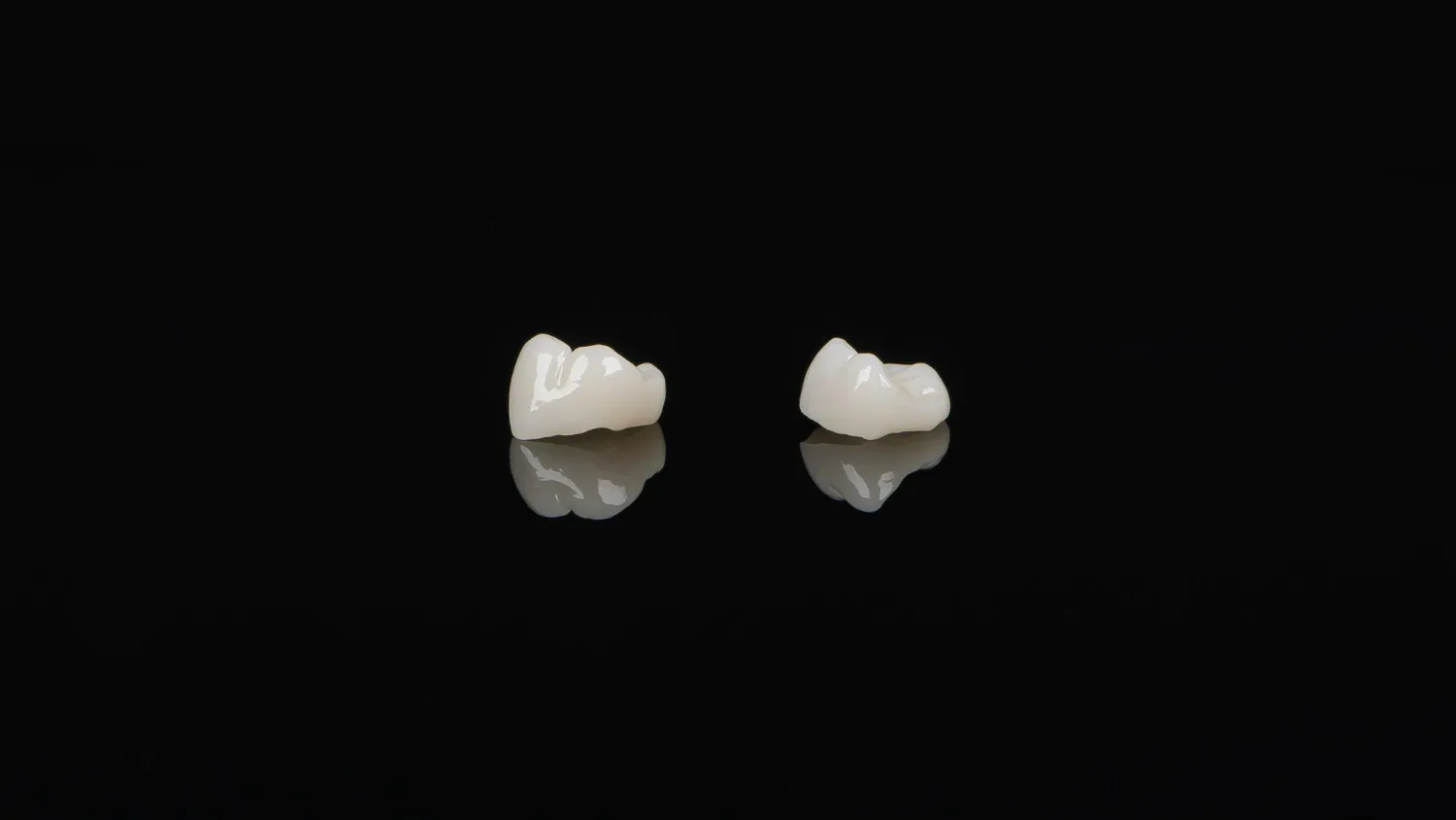 Zirconia is a hard-wearing material used for back teeth.